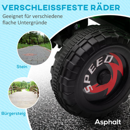 Kids Electric Quad 6V Kids Quad, Kids Vehicle, Electric Car with Trailer for Kids 1.5-3 Years, 2.5 km/h, Metal, 106 x 41.5 x 48.5 cm, Green