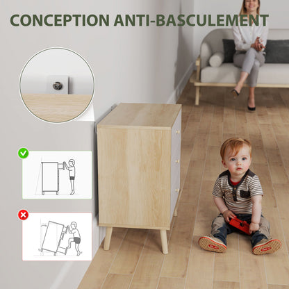 3-Drawer Chest Bedroom Dresser Modern Style Storage Cabinet for Bedroom, Living Room - 23.6 x 13.8 x 25.6 inches, Oak