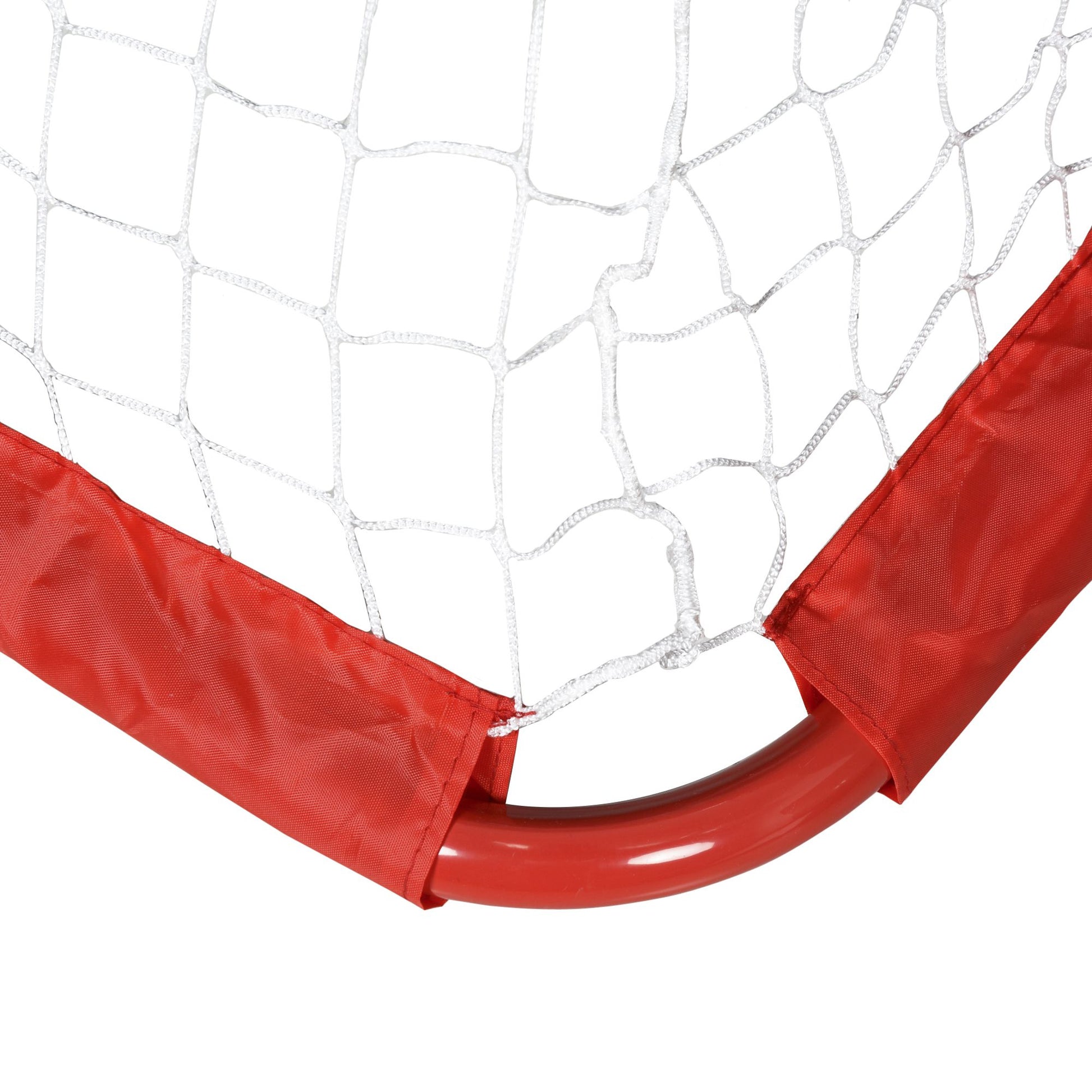 Foldable Soccer Goal 2-Piece Set with Metal Frame for Children and Adults, Garden, 90 x 36 x 60 cm, Red