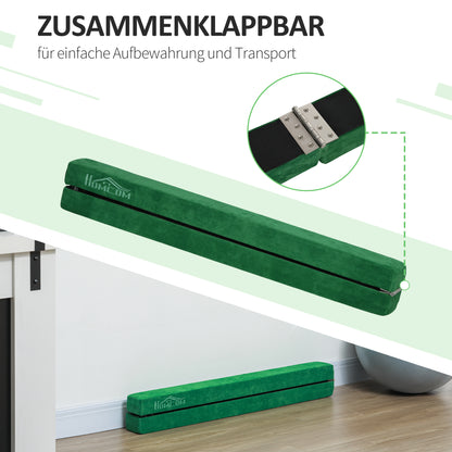 Balance Beam 210cm Foldable Gymnastics Balance Beam for Kids and Adults Beam Gymnastics, Training Equipment Balancing Beam for Home Fitness Training Gymnastics, Green