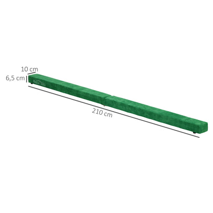 Balance Beam 210cm Foldable Gymnastics Balance Beam for Kids and Adults Beam Gymnastics, Training Equipment Balancing Beam for Home Fitness Training Gymnastics, Green