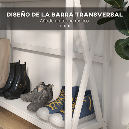 Wooden Console Table Entryway Table with 1 Drawer and 1 Storage Shelf for Hallway Living Room 100x30x81cm White