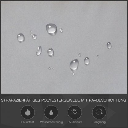 Grill Gazebo with Flame Retardant Roof, BBQ Gazebo with 2 Shelves, Polyester, Black, 218 x 138 x 216 cm