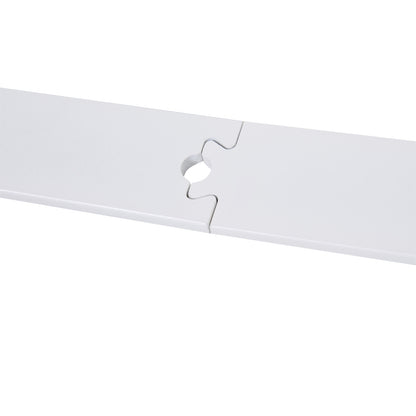 Sliding Door Hardware Kit 183 cm Complete Set with Rails, Rollers, Rail Stops, Floor Guide, Door Screws, Sliding Door System made of Carbon Steel White