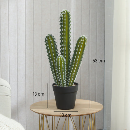 Artificial Cactus Plant, 21 in (53 cm) — Potted Faux Column Cactus with Realistic Look for Home, Office, Housewarming Gift, Décor