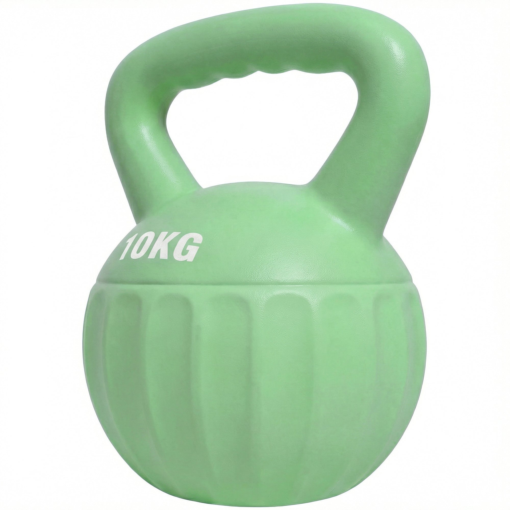 SPORTNOW Kettlebell 10 kg (22 lb) Sand-Filled Weight for Home Strength Training — Green