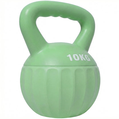 SPORTNOW Kettlebell 10 kg (22 lb) Sand-Filled Weight for Home Strength Training — Green