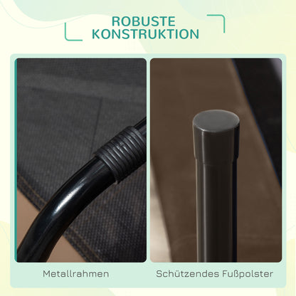 Raised Dog Bed with Canopy, Pet Bed, Dog Lounge Outdoor with Roof, Breathable, Taft Fabric for Camping Coffee 92 x 76 x 90 cm