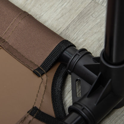 Raised Dog Bed with Canopy, Pet Bed, Dog Lounge Outdoor with Roof, Breathable, Taft Fabric for Camping Coffee 92 x 76 x 90 cm