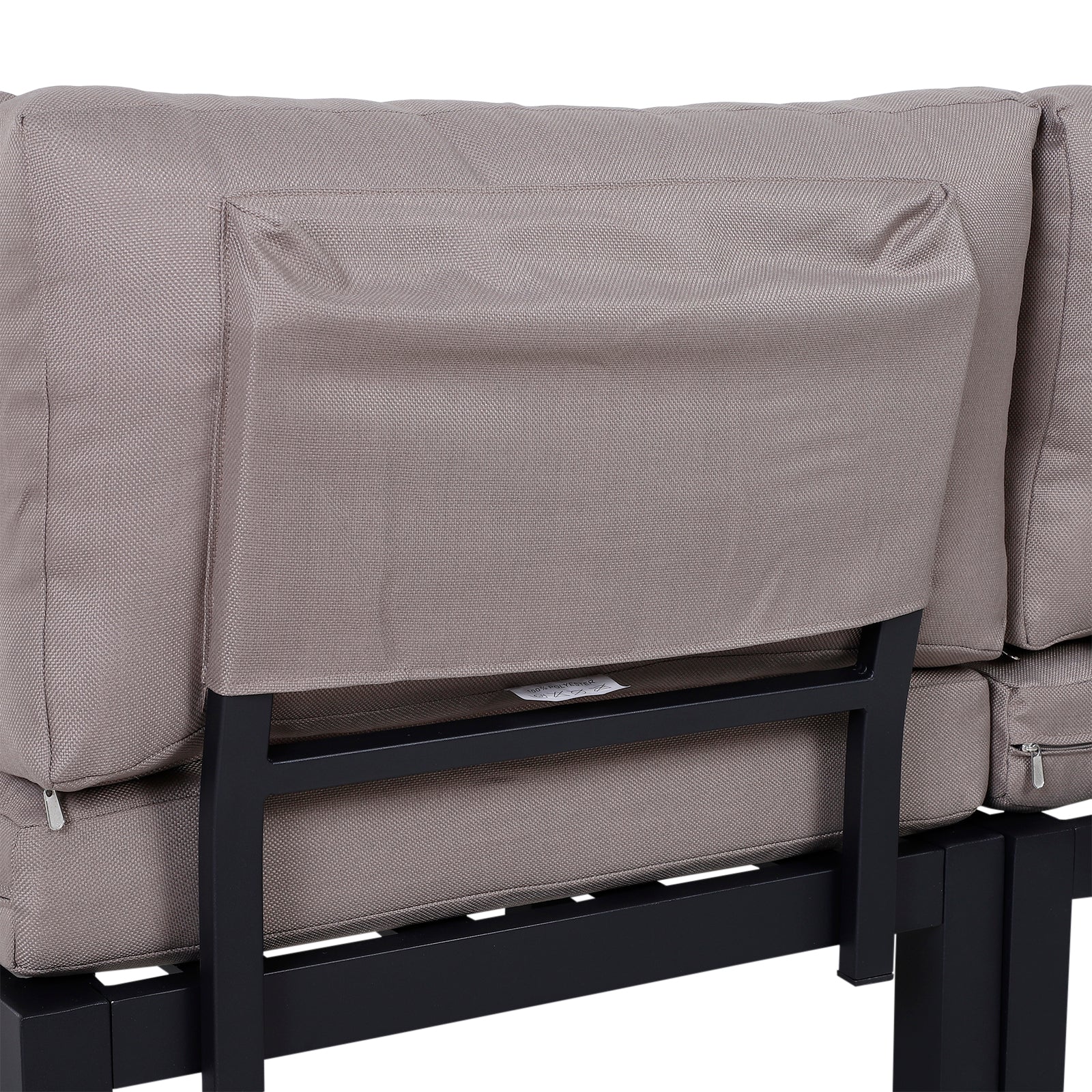 3-Piece Outdoor Furniture Set with Coffee Table, Sofa with Cushions, Aluminum, 164 x 74 x 69 cm