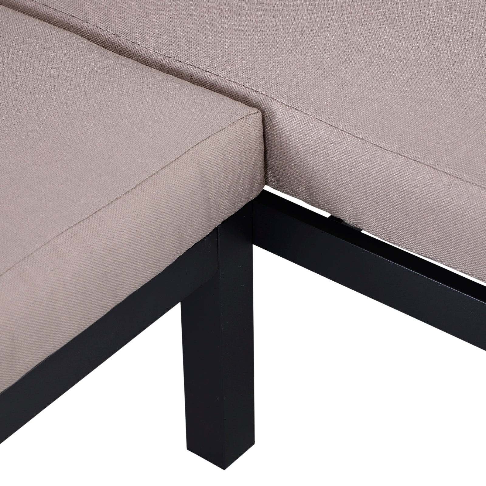 3-Piece Outdoor Furniture Set with Coffee Table, Sofa with Cushions, Aluminum, 164 x 74 x 69 cm