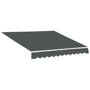 Replacement Canvas for Awning - Soft Wave Valance - High Density 280 g/m² Anti-UV Polyester in Gray 3.82L x 2.4W (projection) m