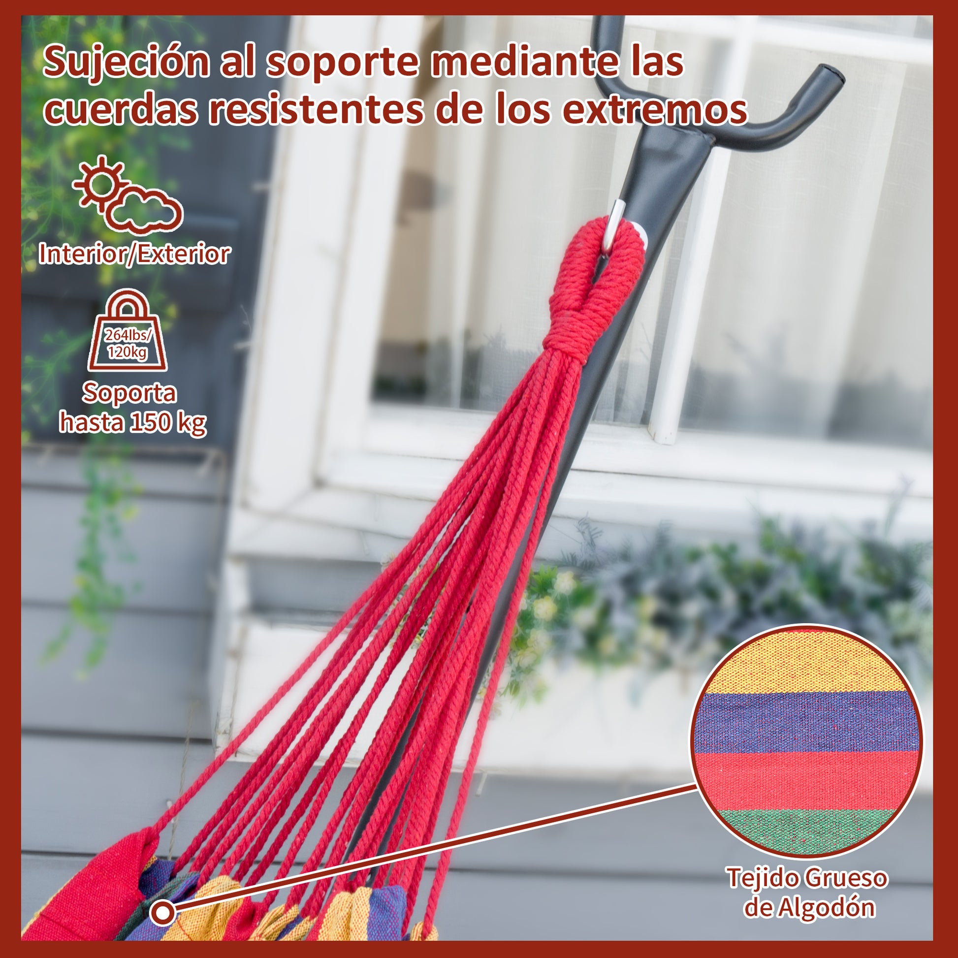 Hammock with Steel Stand Portable Garden Hammock with 6 Adjustable Heights and Carrying Bag for Patio Load 120 kg 200x150 cm Multicolor