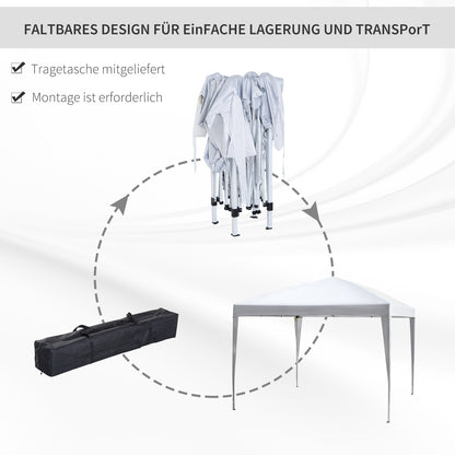 Pavilion approx. 3x3m, water-repellent Stable Winterproof Pop-up Folding Pavilion, UV Protection, Foldable Party Tent Garden Tent with Bag, Garden Pavilion for Camping Garden, White