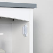 Suspended Toilet Cabinet Wall-mounted Medicine Cabinet Bathroom Storage Cabinet with Door and Adjustable Shelf - 41 x 18.5 x 52 cm - MDF - White