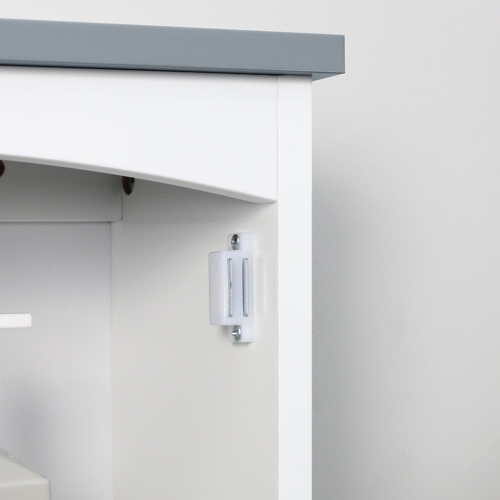 Suspended Toilet Cabinet Wall-mounted Medicine Cabinet Bathroom Storage Cabinet with Door and Adjustable Shelf - 41 x 18.5 x 52 cm - MDF - White