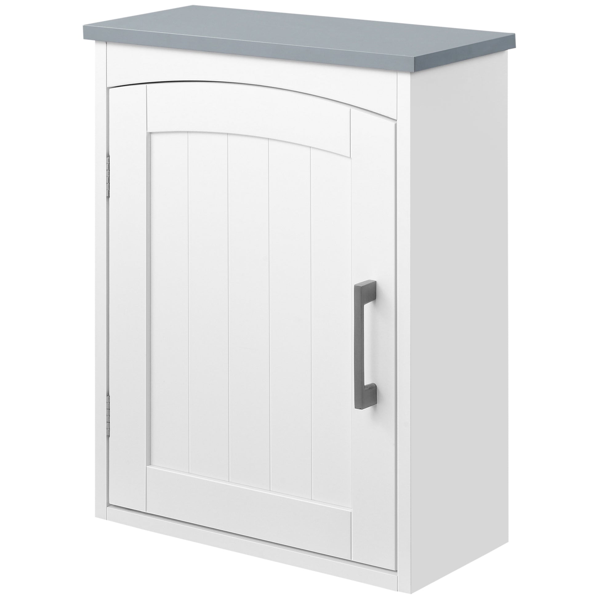 Suspended Toilet Cabinet Wall-mounted Medicine Cabinet Bathroom Storage Cabinet with Door and Adjustable Shelf - 41 x 18.5 x 52 cm - MDF - White