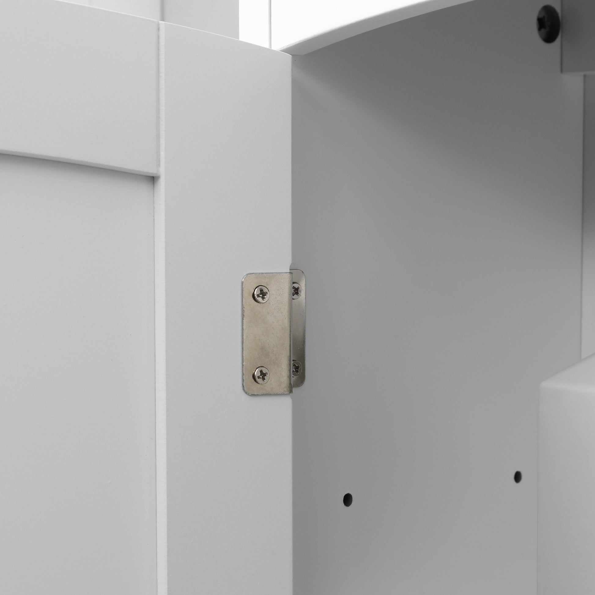 Suspended Toilet Cabinet Wall-mounted Medicine Cabinet Bathroom Storage Cabinet with Door and Adjustable Shelf - 41 x 18.5 x 52 cm - MDF - White
