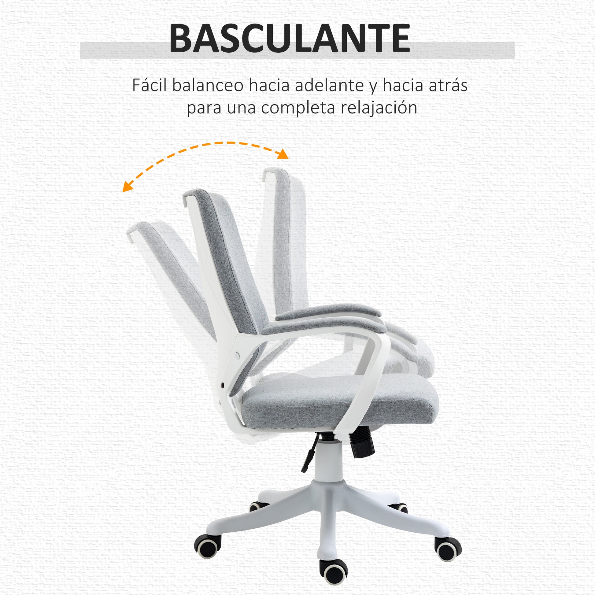Swivel Office Chair, Tilt Desk Chair with Armrests and Adjustable Height for Bedroom Living Room, Load Capacity 120 kg, 62x69x92-100 cm Green Gray