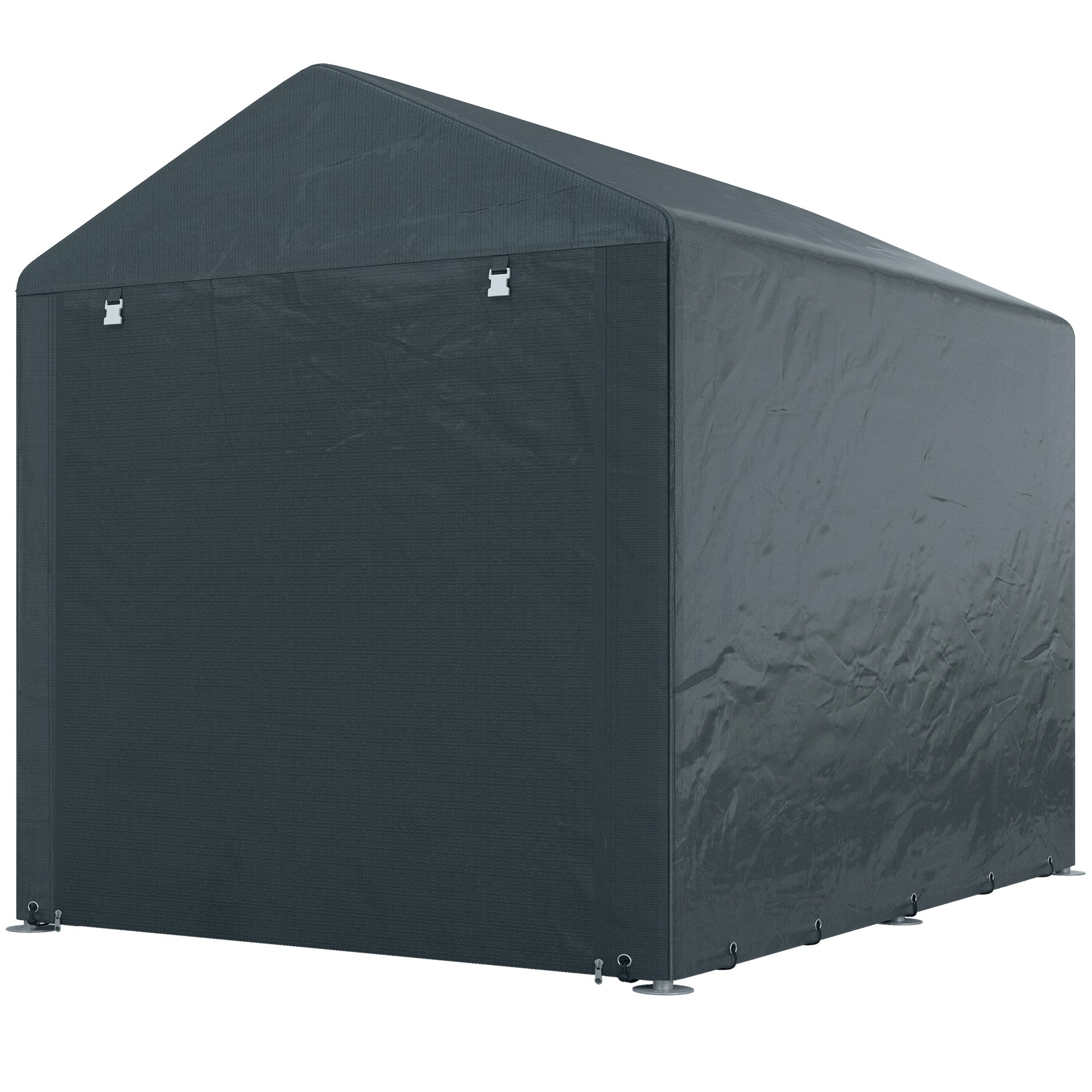 Garage Tent for 2 Bikes, Waterproof Car Tent with Door Anti-Dust Bike Cover, Equipment Tent, Polyethylene Equipment House Bike Garage for Outdoor Terrace, 160x218x172cm, Dark Grey