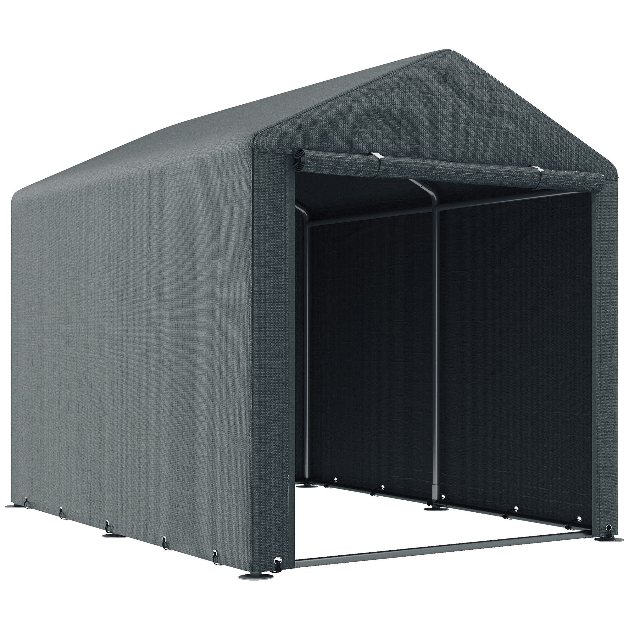Garage Tent for 2 Bikes, Waterproof Car Tent with Door Anti-Dust Bike Cover, Equipment Tent, Polyethylene Equipment House Bike Garage for Outdoor Terrace, 160x218x172cm, Dark Grey