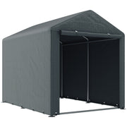 Garage Tent for 2 Bikes, Waterproof Car Tent with Door Anti-Dust Bike Cover, Equipment Tent, Polyethylene Equipment House Bike Garage for Outdoor Terrace, 160x218x172cm, Dark Grey