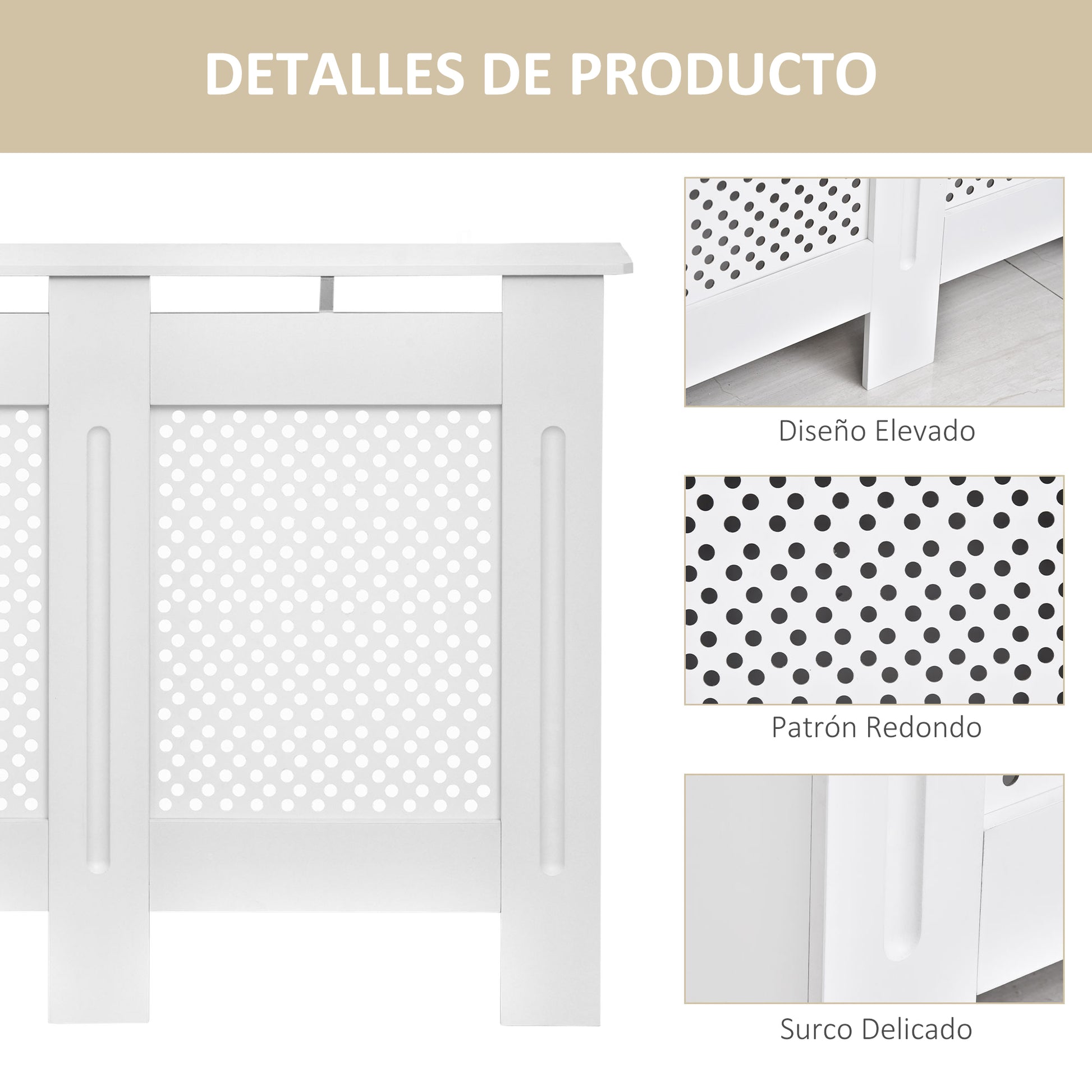Radiator Cover Radiator Cabinet Wall Shelf for Radiator Modern Design MDF 111.5x19x82 cm