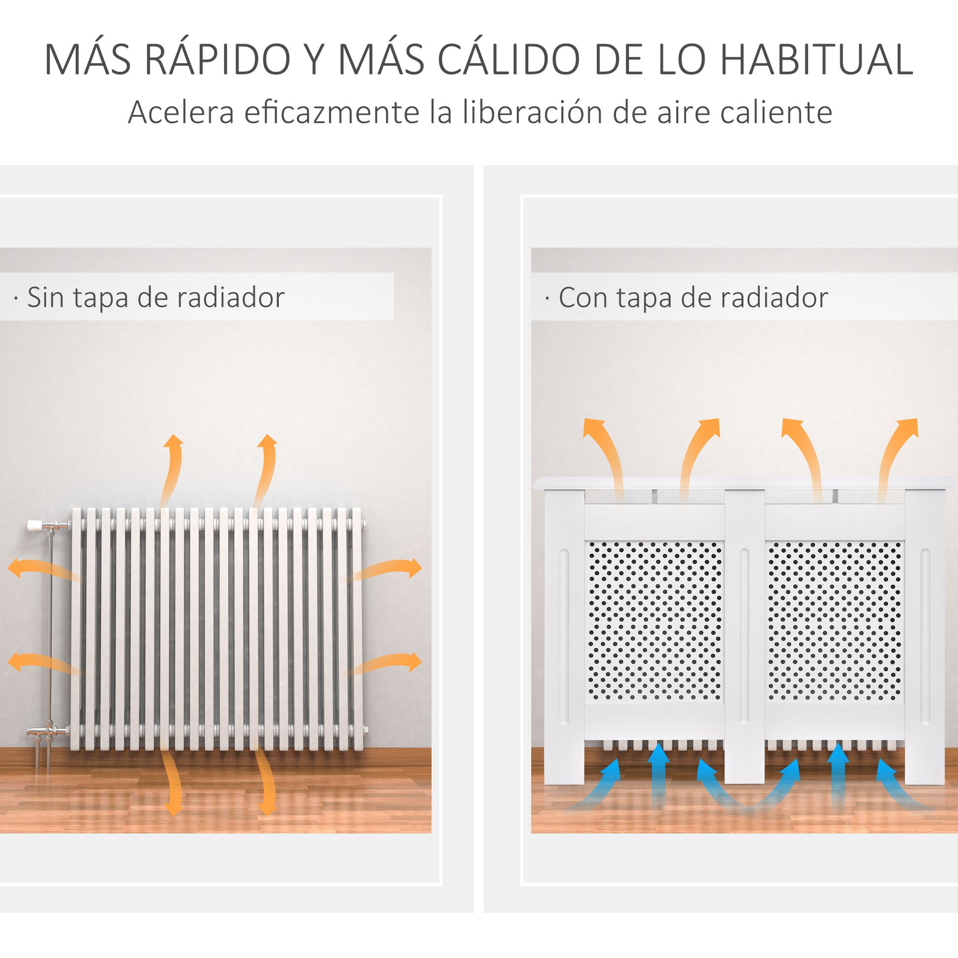 Radiator Cover Radiator Cabinet Wall Shelf for Radiator Modern Design MDF 111.5x19x82 cm