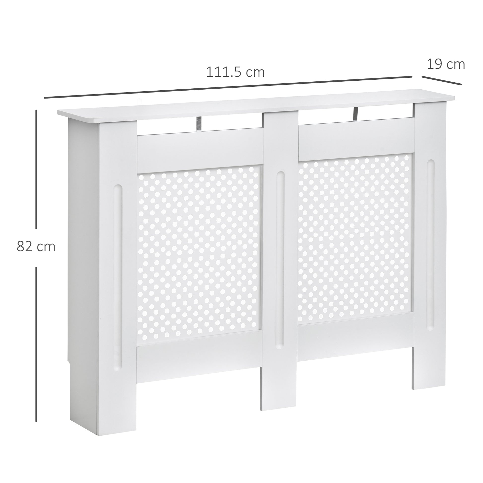 Radiator Cover Radiator Cabinet Wall Shelf for Radiator Modern Design MDF 111.5x19x82 cm