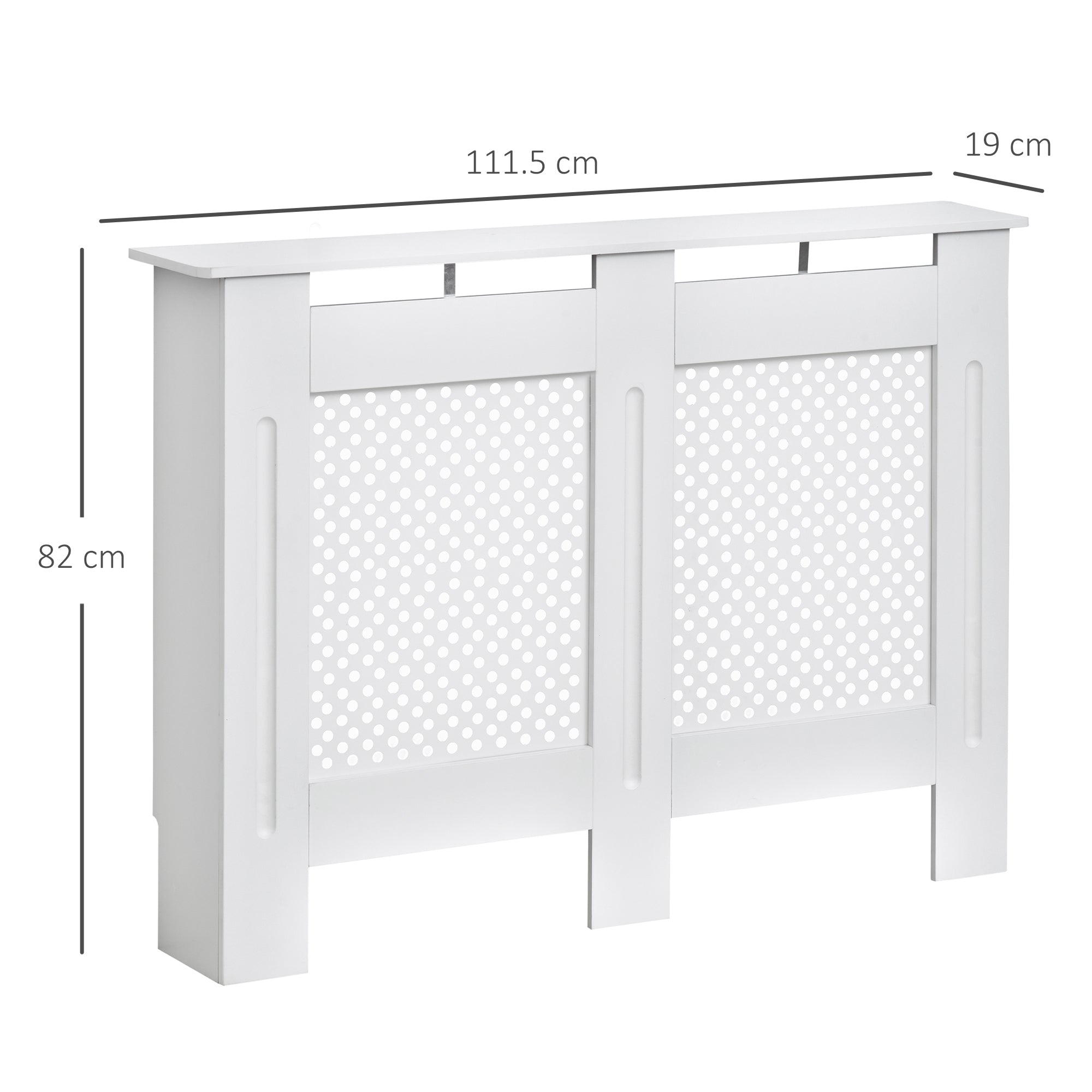 Radiator Cover Radiator Cabinet Wall Shelf for Radiator Modern Design MDF 111.5x19x82 cm