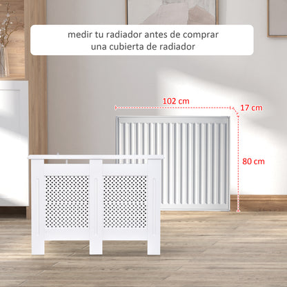 Radiator Cover Radiator Cabinet Wall Shelf for Radiator Modern Design MDF 111.5x19x82 cm