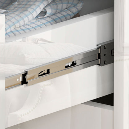 Modern and Minimalist 4-Drawer Dresser, Particle Board Dresser, 60x40x85 cm, Glossy White