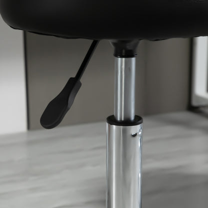 Set of 2 Swivel Stools Adjustable Height, Swivel Stool 48-63 cm, Work Stool 360° Rotatable, Office Stool for Office, Salon, Massage, Spa, Black