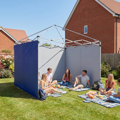3-Piece Side Panels for 3 x 3 m Gazebo (10 x 10 ft) — Zippered, UPF50+, Water-Resistant Oxford Fabric, Privacy & Wind Panels, Dark Blue