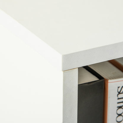 Bookshelf with 3 Storage Compartments for Books CDs Plants for Living Room Study Bedroom 62.2x24x102.4 cm White