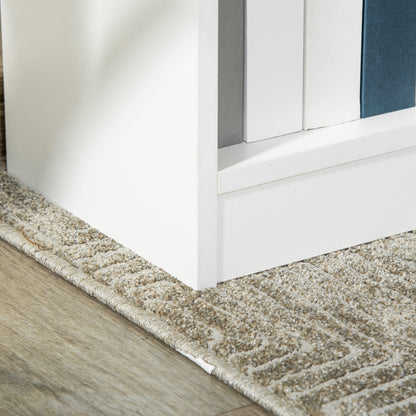 Bookshelf with 3 Storage Compartments for Books CDs Plants for Living Room Study Bedroom 62.2x24x102.4 cm White