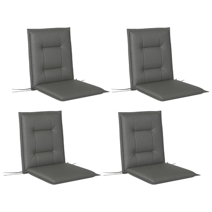 Set of 4 Seat Cushions 108 x 50 x 5 cm Chair Cushions with Straps, Outdoor Indoor Seat Pad, Seat Cushion, Bench Pad for Garden Furniture, Dining Chair, Light Grey