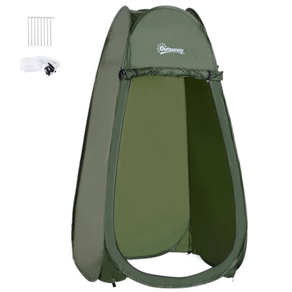 Pop Up Shower Tent Instant Camping Tent with UV Protection Waterproof Roof and Handle for Camping Cycling Bathroom Shower Beach 100x100x185 cm Green