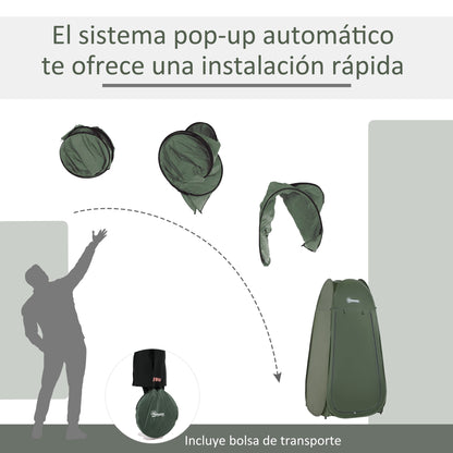 Pop Up Shower Tent Instant Camping Tent with UV Protection Waterproof Roof and Handle for Camping Cycling Bathroom Shower Beach 100x100x185 cm Green