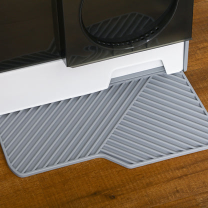 Cat Litter Box with Bottom Tray, Scoop, Filter, Hooded Toilet for Cats up to 8 kg, ABS, Plastic, Grey 47 x 45 x 42 cm