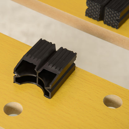 Folding Workbench Clamping Workbench with 4 Clamps Work Table Sawhorse, 100kg Load, Steel Structure, Worktop for Workshop Garage Construction Site, 62.5x60.5x78.5cm, Gray