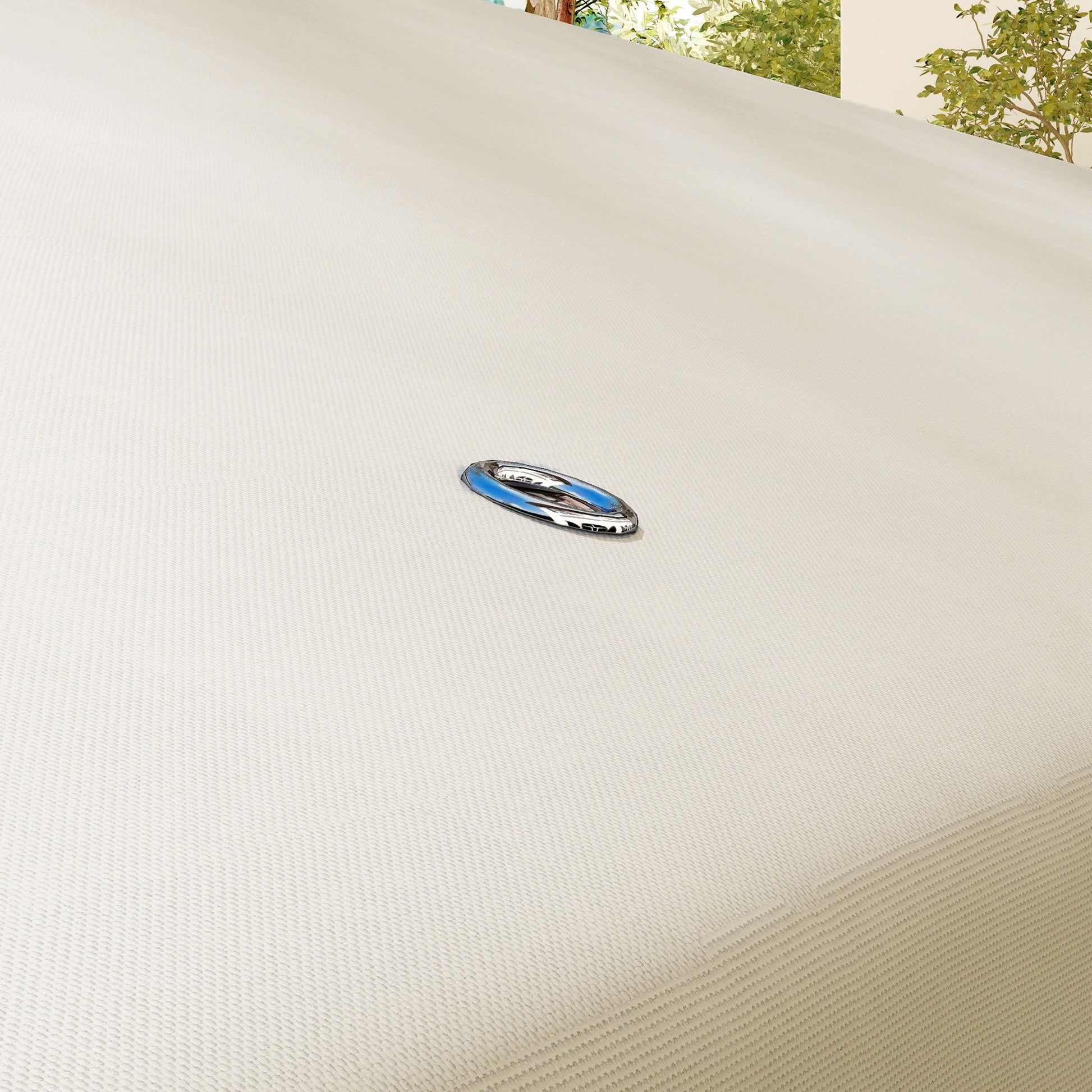 Replacement Roof for Gazebo 4x3 m Replacement Cover with Double Roof with 8 Drainage Holes Replacement Canopy for Gazebo Pavilion Beige