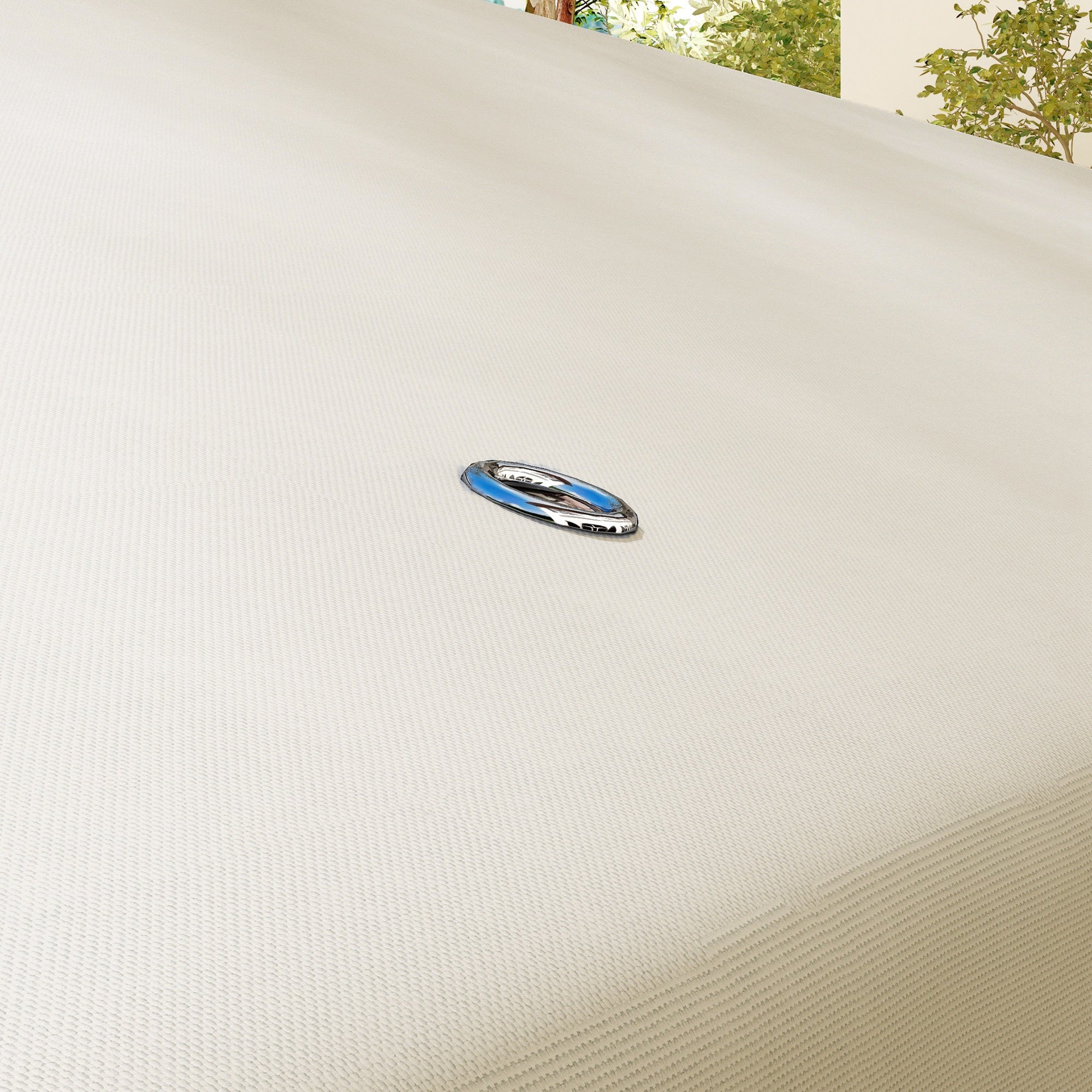 Replacement Roof for Gazebo 4x3 m Replacement Cover with Double Roof with 8 Drainage Holes Replacement Canopy for Gazebo Pavilion Beige