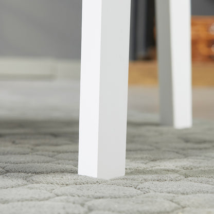 Set of 4 Dining Chairs Kitchen Chair with Backrest, Living Room Chair, Chairs with Modern Style, Pine Wood Dining Chairs for Dining Table, White