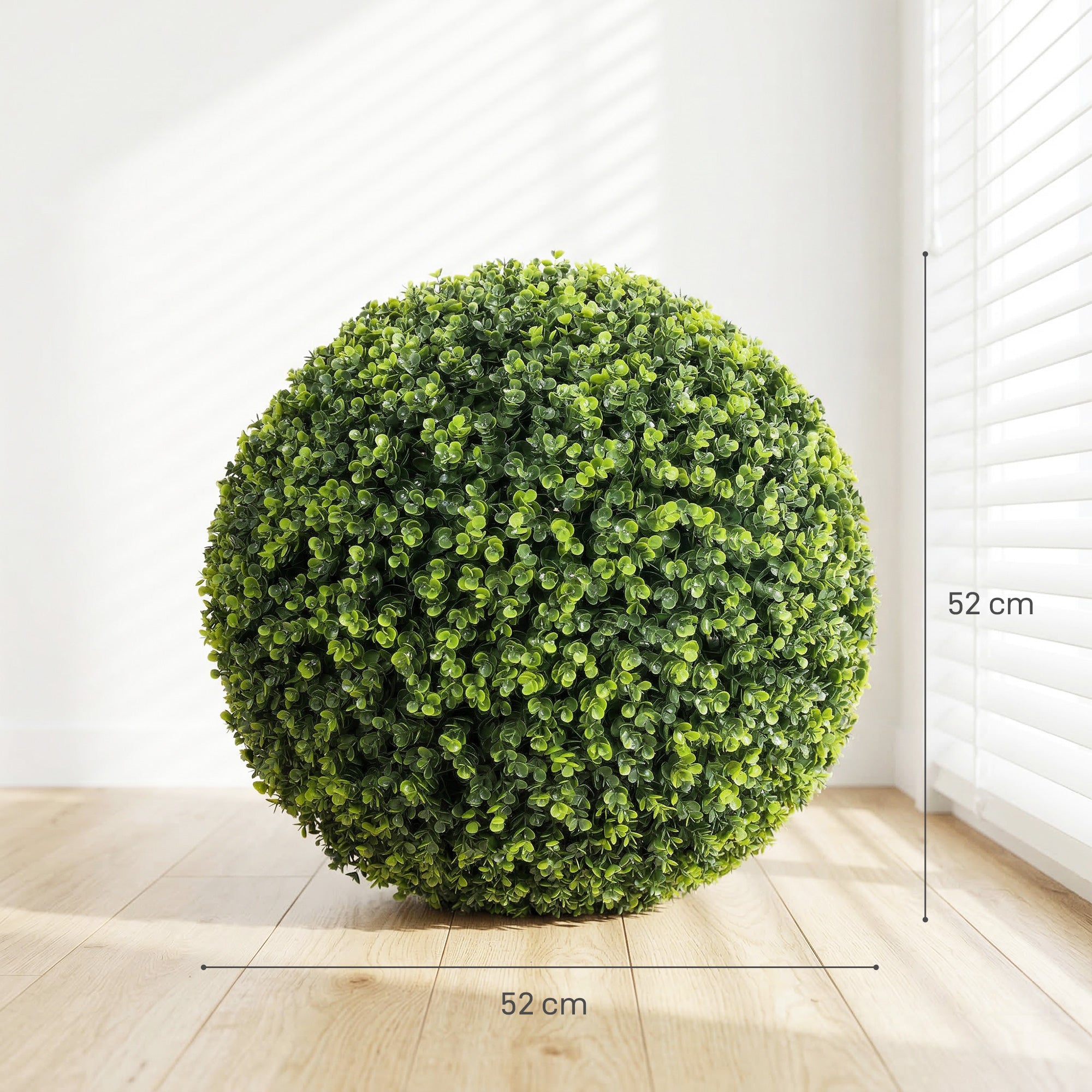2-Pack Artificial Eucalyptus Topiary Balls Ø52 cm (20.5 in) – UV-Resistant Realistic Faux Plants for Home, Office, Garden, Patio – Decorative Gift