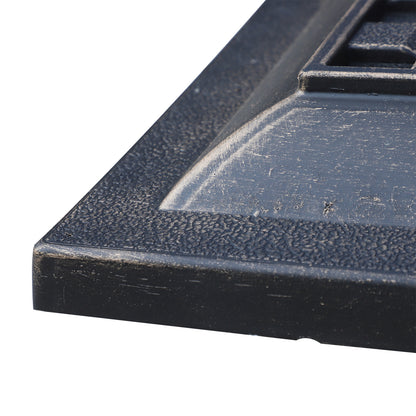 Umbrella Stand Polyester Resin 9kg Umbrella Base for Umbrella Pole of 38mm/48mm Diameter Stand for Garden, Balcony, Bronze