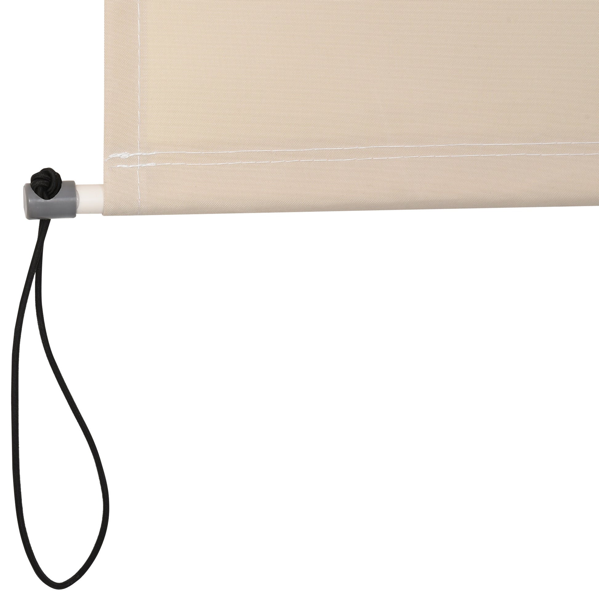 Vertical Awning Balcony Awning Vertical Windshield Side Roller Blind Privacy Screen with Hand Crank Polyester Fabric+Aluminum Cream White 200 x 120 cm