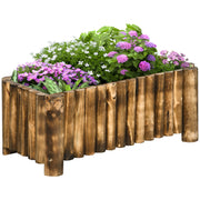 Raised Bed Planting Box Herb Bed Plant Bed Vegetable Flower Bed Flower Box, Pine Wood 78x35x30 cm