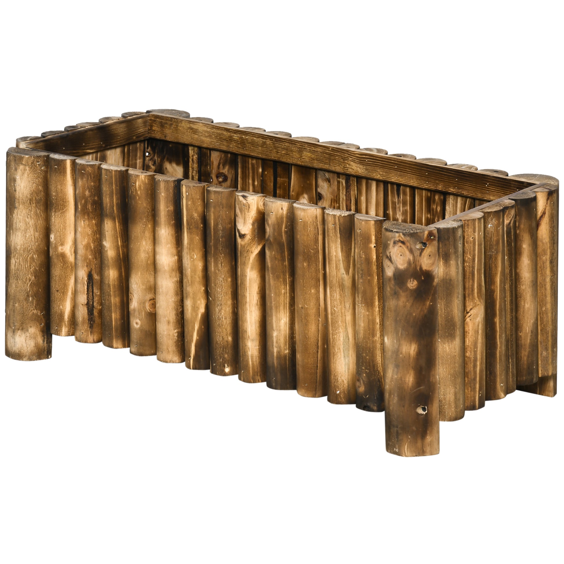 Raised Bed Planting Box Herb Bed Plant Bed Vegetable Flower Bed Flower Box, Pine Wood 78x35x30 cm