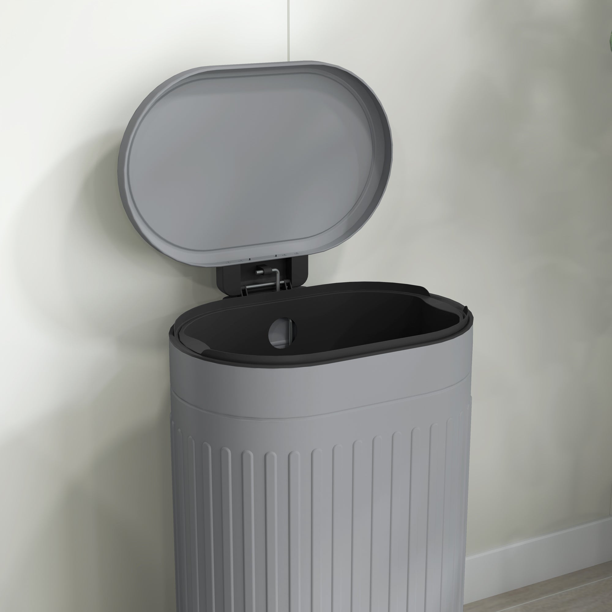 30 L Pedal Bin with Removable Inner Bucket and Soft-Close Lid, Gray — 36.5 x 31.2 x 60.8 cm (14.4 x 12.3 x 23.9 in)